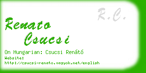 renato csucsi business card